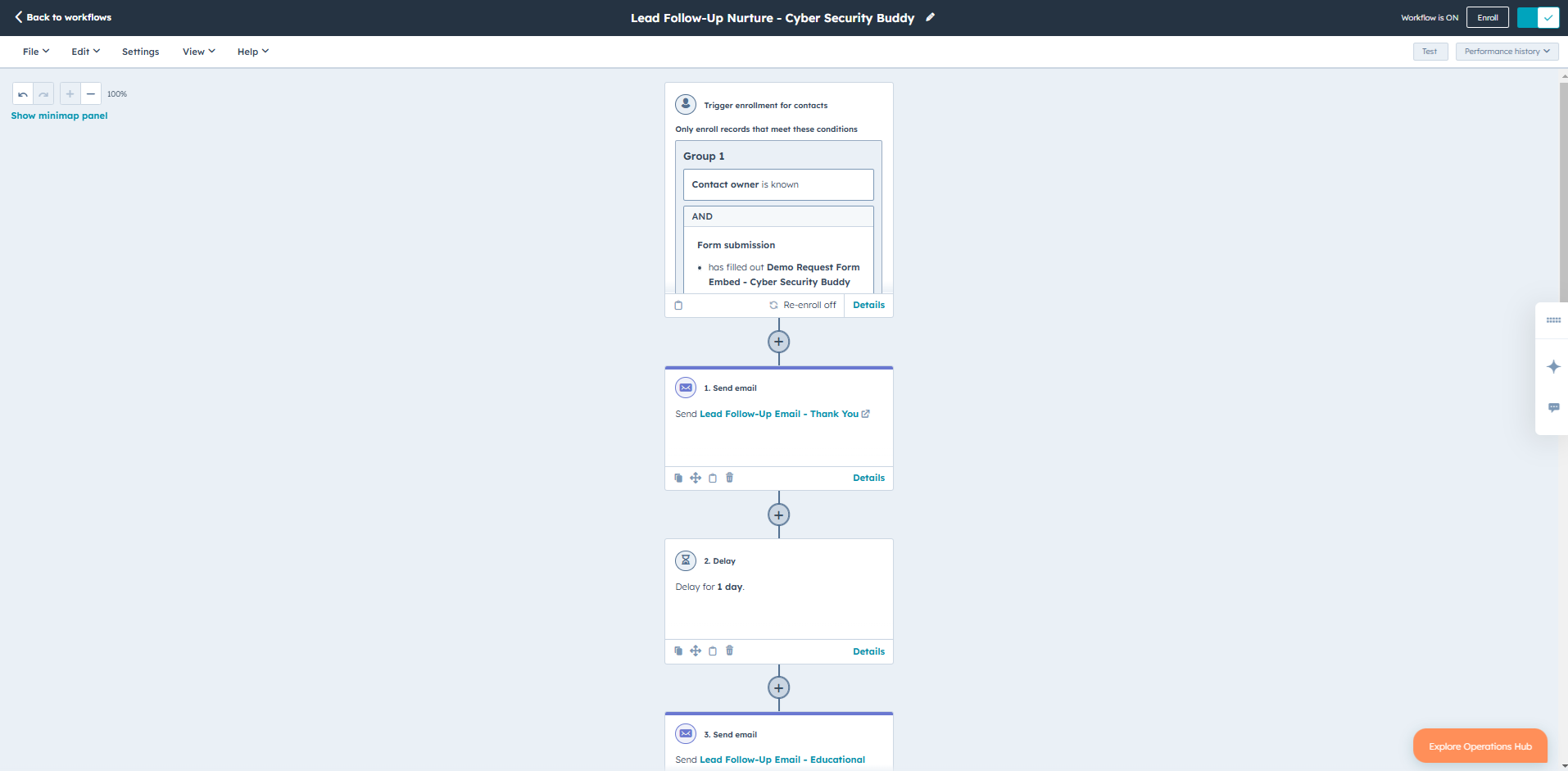 Lead Follow-up Workflow example in HubSpot | HubSOS Recipes