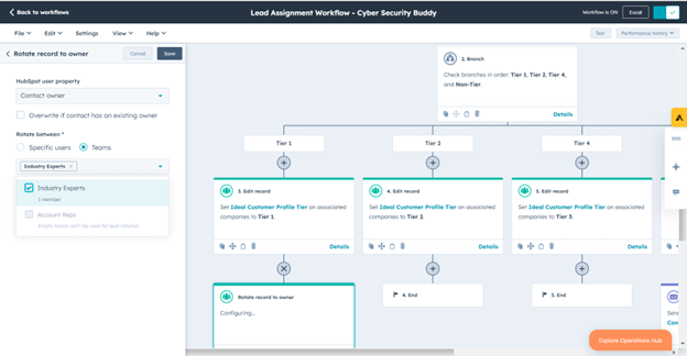 HubSpot Worklow from HubSOS - Lead Assignment